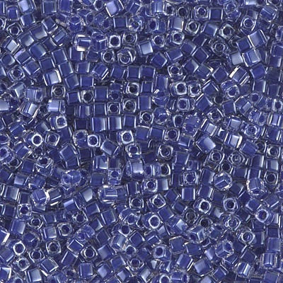 Miyuki 1.8mm Cube, Royal Blue Lined Crystal, #239, 10 grams