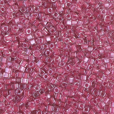 Miyuki 1.8mm Cube, Sparkling Rose Lined Crystal, #2603, 10 grams