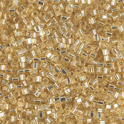 Miyuki 1.8mm Cube, Silver Lined Gold, #3, 10 grams