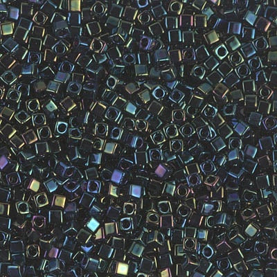 Miyuki 1.8mm Cube, Metallic Dark Blue Iris, #452, 10 grams