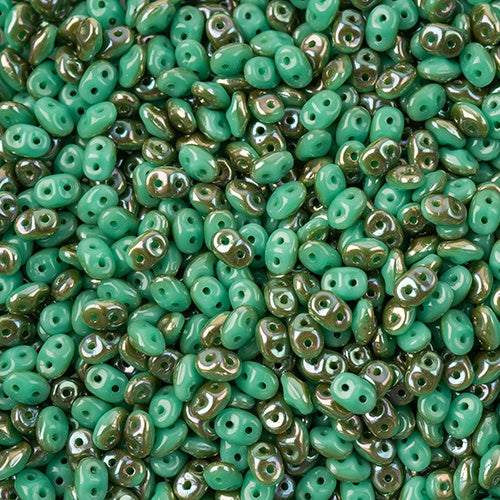 Superduo, Turquoise Green Celsian, SD6313-22501, 8 grams