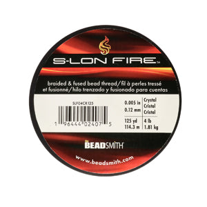 S-Lon Fire Beading Thread 4lb Crystal 125 Yards