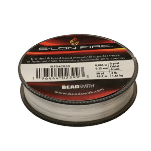 S-Lon Fire Beading Thread 4lb Crystal 50 Yards