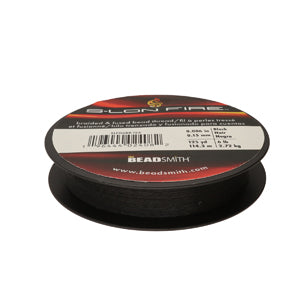 S-Lon Fire Beading Thread 6lb Black 125 Yards