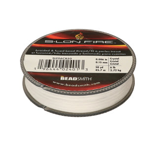 S-Lon Fire Beading Thread 6lb Crystal 50 Yards