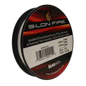 S-Lon Fire Beading Thread 8lb Crystal 125 Yards