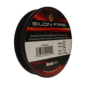 S-Lon Fire Beading Thread 10lb Black 125 Yards