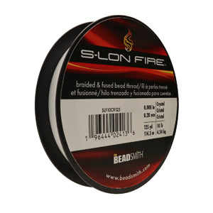 S-Lon Fire Beading Thread 10lb Crystal 125 Yards