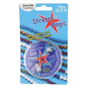 Stretch Magic 0.5mm Pearl Stretch Cord, 10 meters