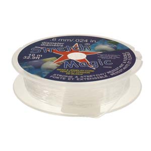 Stretch Magic 0.6mm Clear Stretch Cord, 10 meters