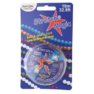 Stretch Magic 0.6mm Clear Stretch Cord, 10 meters