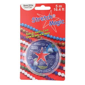 Stretch Magic 0.8mm Clear Stretch Cord, 5 meters