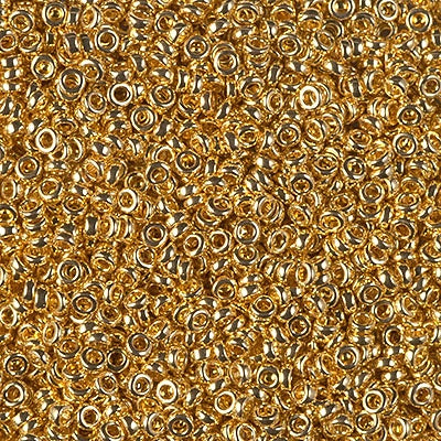 Miyuki 2.2mm Spacer Bead, 24kt Gold Plated, SPR2-0191, 7 grams