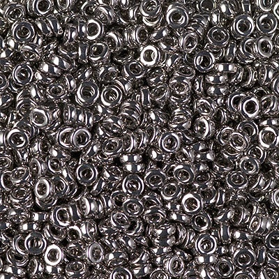 Miyuki 3mm Spacer Bead, Nickel Plated, #190, 8 grams