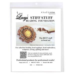 Lacy's Stiff Stuff 4.25 x 5.5 inches Beading Foundation, White(1 sheet)