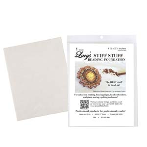 Lacy's Stiff Stuff 4.25 x 5.5 inches Beading Foundation, White(1 sheet)