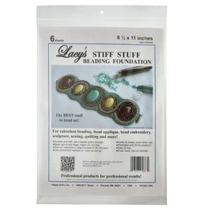 Lacy's Stiff Stuff 8.5 x 11 inches Beading Foundation, White (6 sheets)