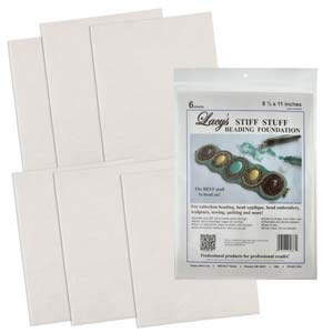 Lacy's Stiff Stuff 8.5 x 11 inches Beading Foundation, White (6 sheets)