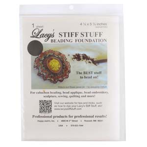 Lacy's Stiff Stuff 4.25 x 5.5 inches Beading Foundation, Black (1 sheet)