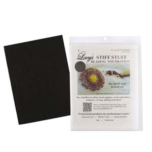 Lacy's Stiff Stuff 4.25 x 5.5 inches Beading Foundation, Black (1 sheet)