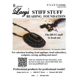 Lacy's Stiff Stuff 4.25 x 5.5 inches Beading Foundation, Black (6 sheets)