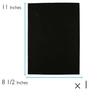 Lacy's Stiff Stuff 8.5 x 11 inches Beading Foundation, Black (1 sheet)