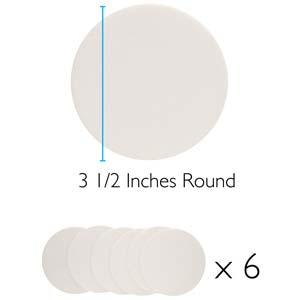 Lacy's Stiff Stuff 3.5 inch Diameter Circle Beading Foundation, White (6 pieces)