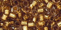 Toho Aiko Cylinder Seed Bead, TB-0754, Gilt Lined Pink, 5 grams