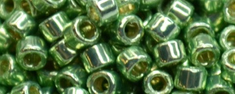 Toho Aiko Bead Galvanized Light Green PermaFinish