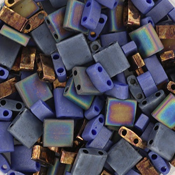 Miyuki Tila Bead Mix - Aqua Bronze, 7 grams