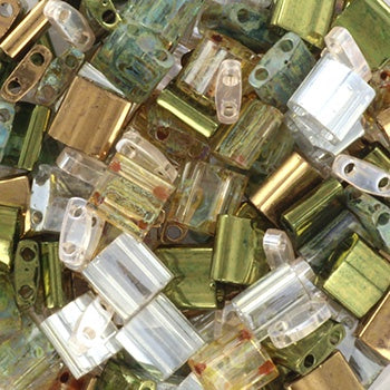 Miyuki Tila Bead Mix - Winter Forest, 7 grams