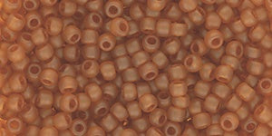 Toho 11/0 Round Japanese Seed Bead, #2DF, Transparent Dark Frosted Topaz, 13 grams