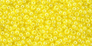 Toho 11/0 Round Japanese Seed Bead, #102, Transparent Wild Yellow Rose, 13 grams