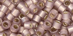 Toho 11/0 Round Japanese Seed Bead, TR11-2251, Silver Lined Milky Rose, 13 grams
