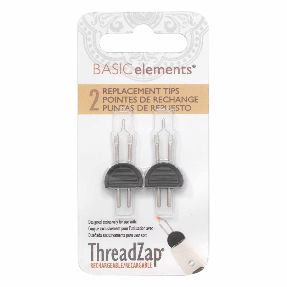 2-Pack Replacement Tips for TZ1600L Rechargeable ThreadZap