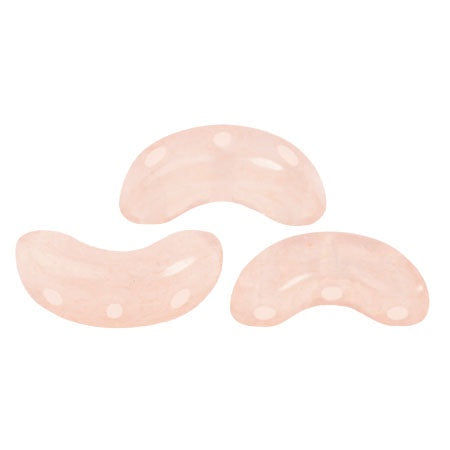 Arcos Par Puca, Milky Peach, 10 grams, Czech 3 Hole Glass Bead