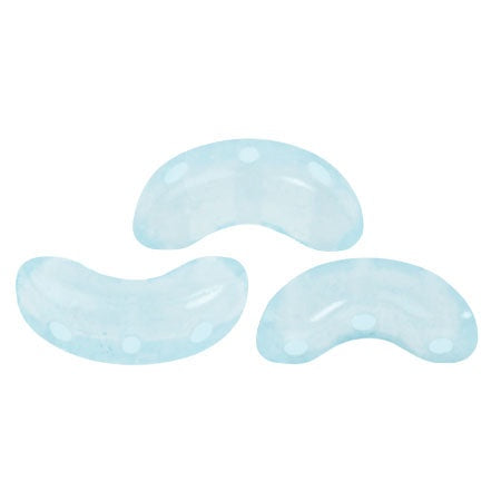 Arcos Par Puca, Milky Turquoise, 10 grams, Czech 3 Hole Glass Bead