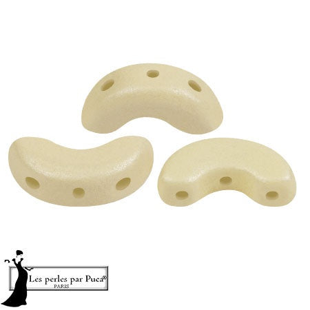 Arcos Par Puca, Vogue Matte Stone, 10 grams, Czech 3 Hole Glass Bead