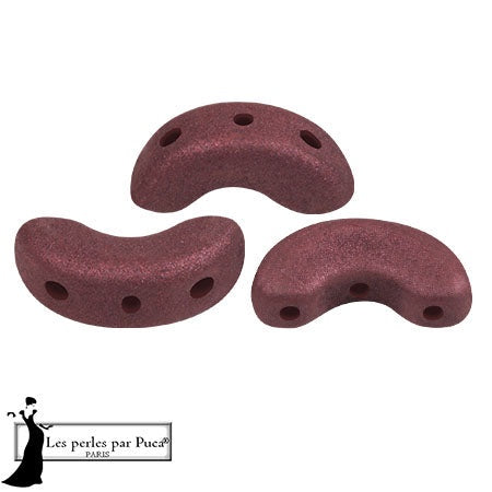 Arcos Par Puca, Trendy Wine Lees Matte, 10 grams, Czech 3 Hole Glass Bead