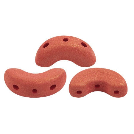 Arcos Par Puca, Trendy Sienna Matte, 10 grams, Czech 3 Hole Glass Bead
