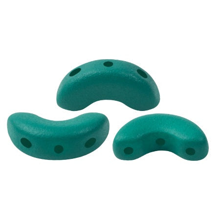Arcos Par Puca, Dark Green Light Matte, 10 grams, Czech 3 Hole Glass Bead
