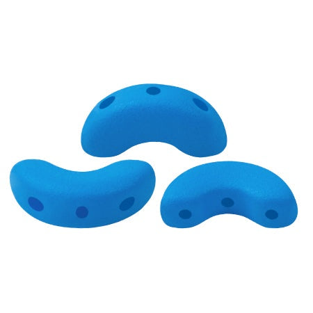 Arcos Par Puca, Capri Blue Light Matte, 10 grams, Czech 3 Hole Glass Bead