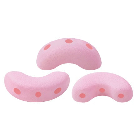 Arcos Par Puca, Pink Light Matte, 10 grams, Czech 3 Hole Glass Bead