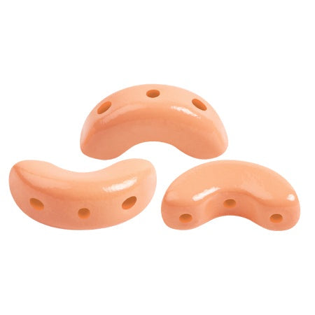 Arcos Par Puca, La Divine Peach, 10 grams, Czech 3 Hole Glass Bead