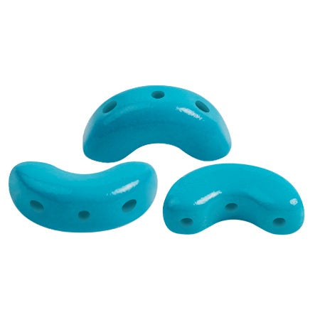 Arcos Par Puca, La Divine Aqua, 10 grams, Czech 3 Hole Glass Bead
