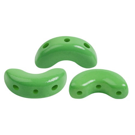 Arcos Par Puca, La Divine Pistachio, 10 grams, Czech 3 Hole Glass Bead