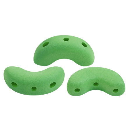 Arcos Par Puca, La Divine Pistachio Matte, 10 grams, Czech 3 Hole Glass Bead