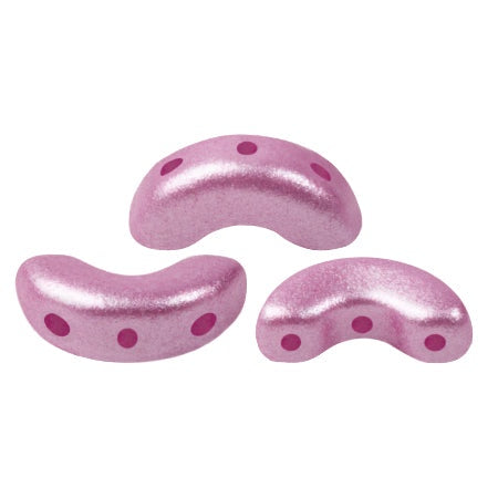 Arcos Par Puca, Rose Pearl, 10 grams, Czech 3 Hole Glass Bead