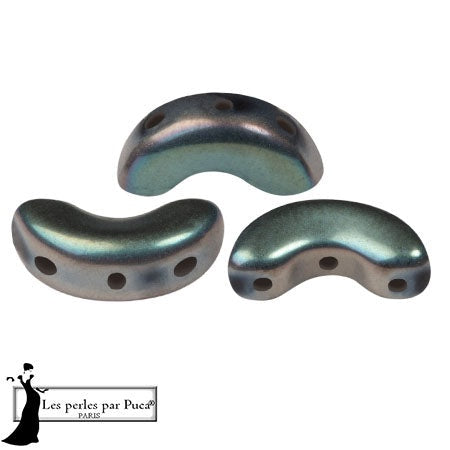 Arcos Par Puca, Full Celsian Matte, 10 grams, Czech 3 Hole Glass Bead