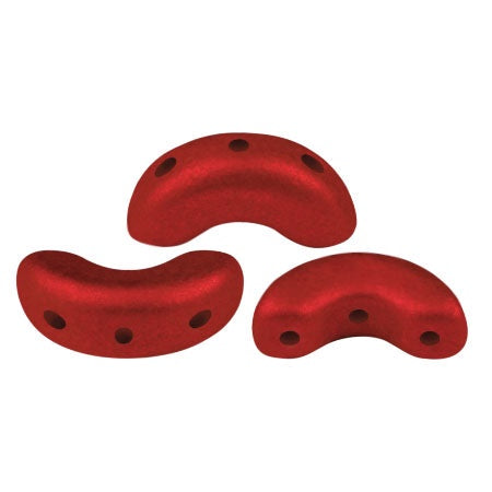 Arcos Par Puca, Metalust Lipstick Red Matte, 10 grams, Czech 3 Hole Glass Bead